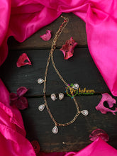 Daily Wear AD Stone Pendant Chain-Pear 5 Pendants Chain- G4123